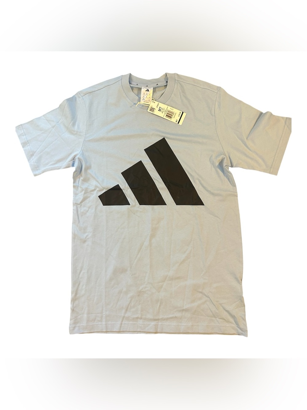 Adidas men’s multisport T-shirt, glow blue/black medium tall and WT light blue